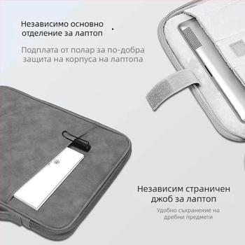 Чанта за таблет с дръжка за iPad, защитен калъф и вътрешна подплата, подходяща за 11–13-инчови таблети (iPad/Huawei)