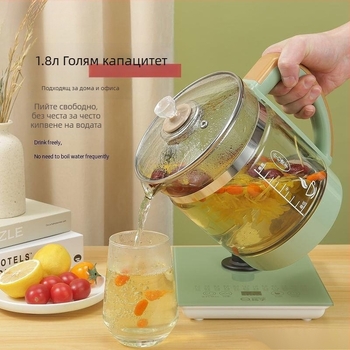 Мини електрически чайник за офис (сифонно пълнене, разделен дизайн, стенен дренаж, PVC корпус, CE сертифициран)