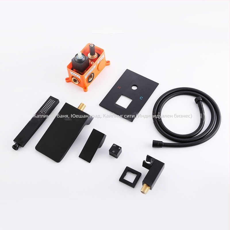 Kalin Kl-07 кран за вана, месингова сплав, керамичен диск, вход/изход 1/2 инча, 0-90°C, модерен минималистичен стил, повдигащ лост