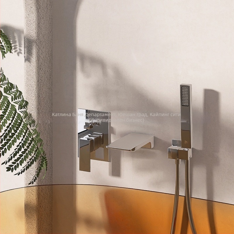 Kalin Kl-07 кран за вана, месингова сплав, керамичен диск, вход/изход 1/2 инча, 0-90°C, модерен минималистичен стил, повдигащ лост