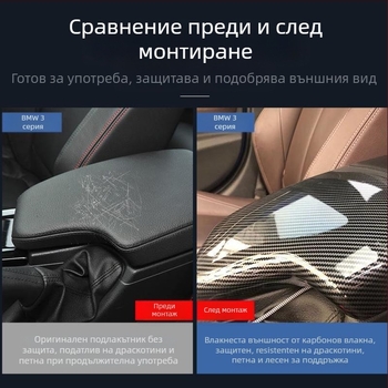 Kinracdine пластмасов капак за подлакътниковата кутия за BMW – съвместим със серии 3, 5, 7 и X1, X3, X5 – декоративно покритие на централната кутия за съхранение