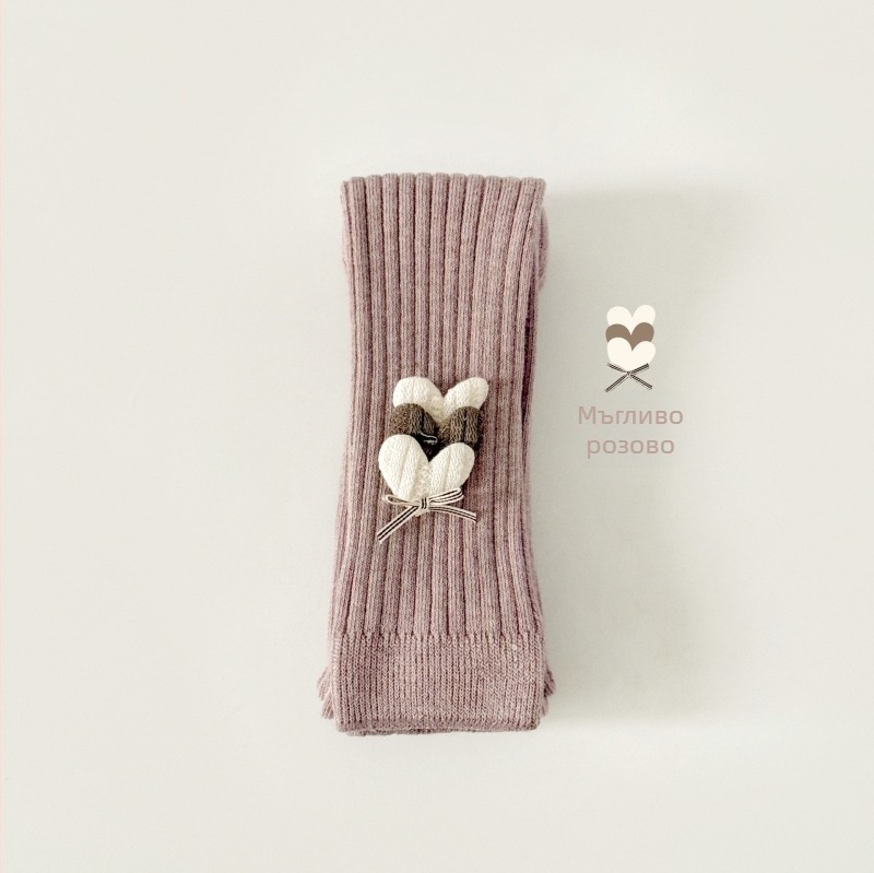 Детски клинове за момичета, антиоплитане, висока талия, дължина 9/10, памук, британски стил, подходящи за пролет и есен, за възраст 1–3 години