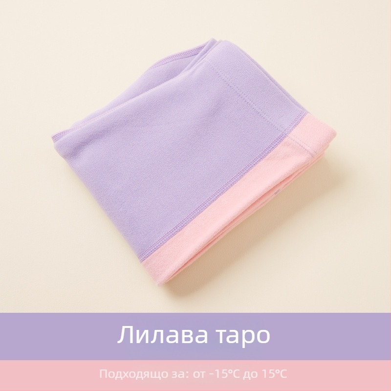 Детски топли панталони за есен и зима, унисекс, флисово вътрешно, висока талия, памучна смес 41,8%.