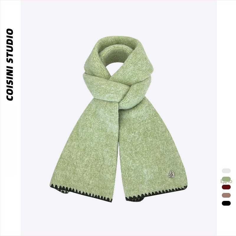 Шал от вълна с плоско тъкане, поддържа топлината, плетиво, стил: средна дължина, свеж и сладък