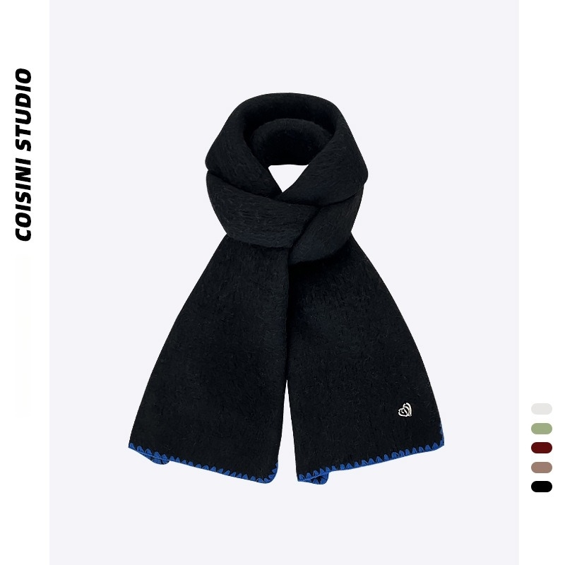 Шал от вълна с плоско тъкане, поддържа топлината, плетиво, стил: средна дължина, свеж и сладък