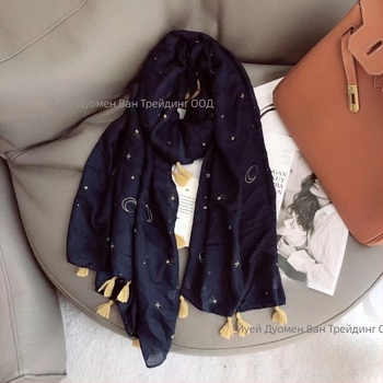 Плажен шал от полиестер, твил, за жени, топлина и слънцезащита