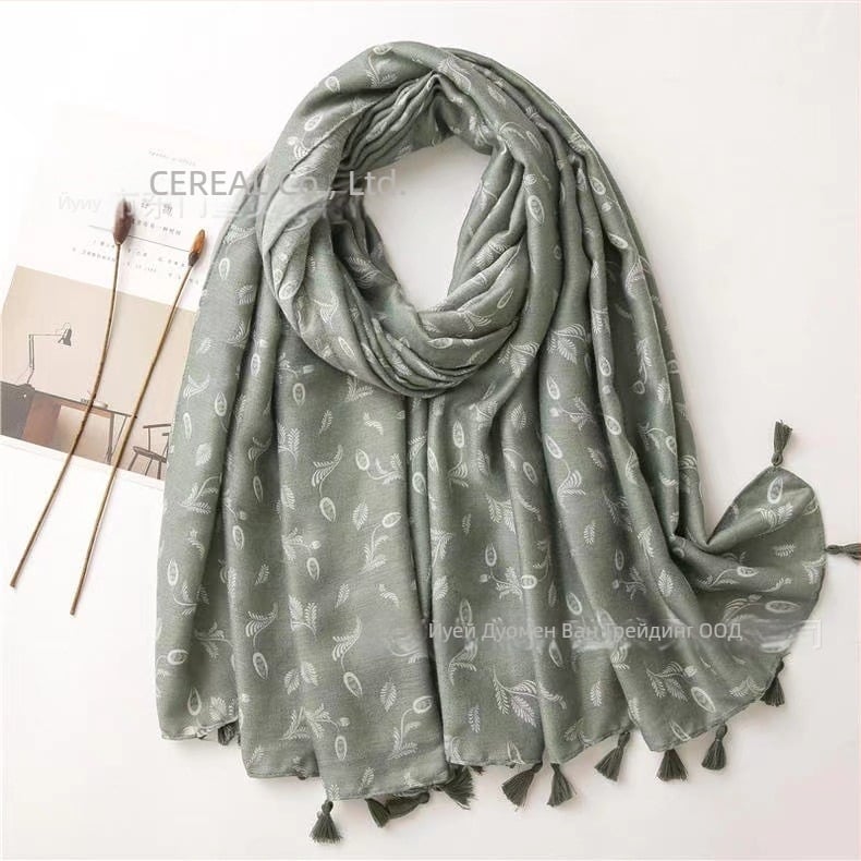 Плажен шал от полиестер, твил, за жени, топлина и слънцезащита