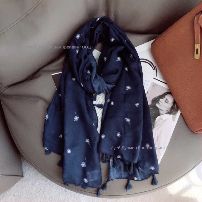 Плажен шал от полиестер, твил, за жени, топлина и слънцезащита