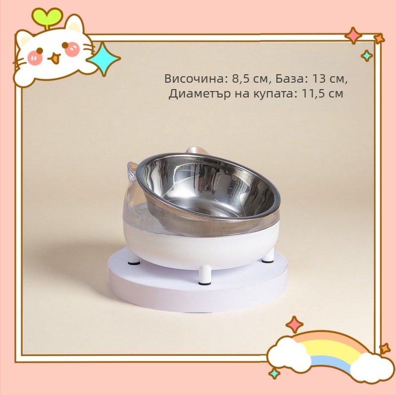 Хранителни прибори за домашни любимци — антипреобръщаща се керамична купа за хамстери и хранилка от неръждаема стомана