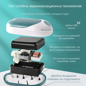 Jingye аквариумна кислородна помпа - двупортова, енергоспестяваща и безшумна аератор за аквариум