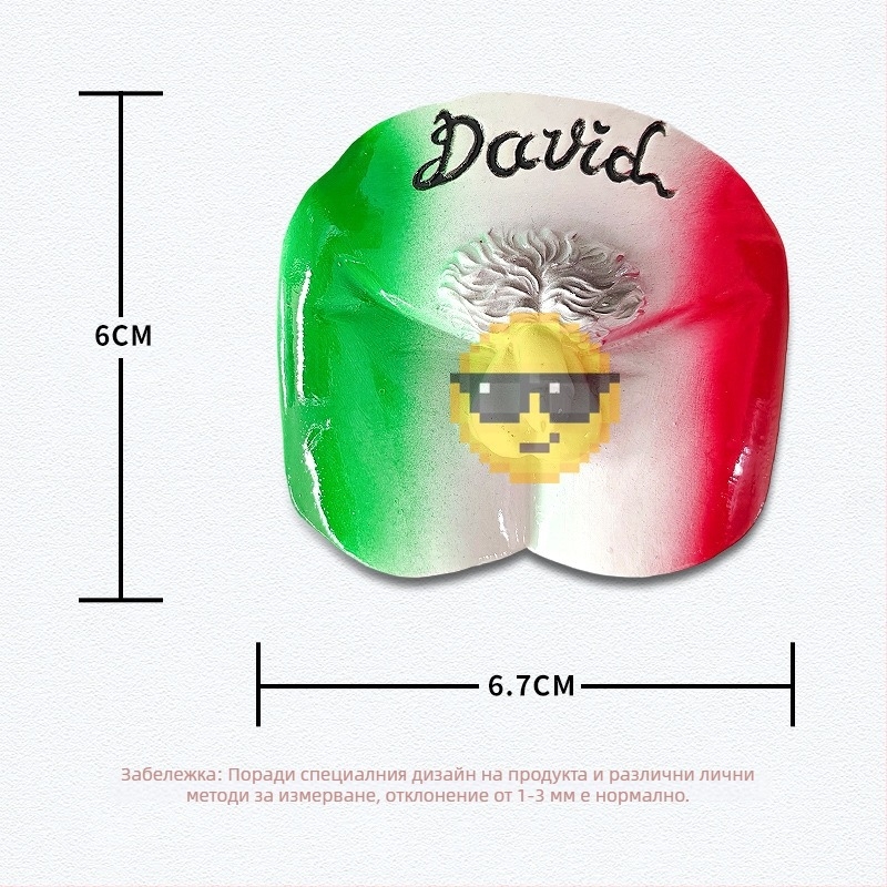 Стикер за хладилник от смола – италиански вдъхновени пейзажни забележителности, модерен минималистичен стил, туристически сувенир