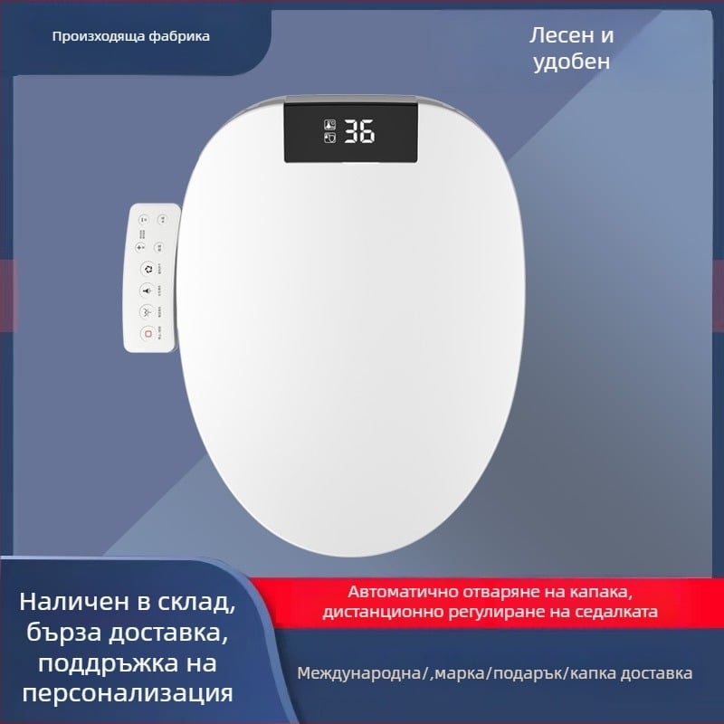 Умна седалка за тоалетна 110V със незабавно нагряване, ABS материал, функция за миене, нагряване на седалото и регулиране на температурата на водата