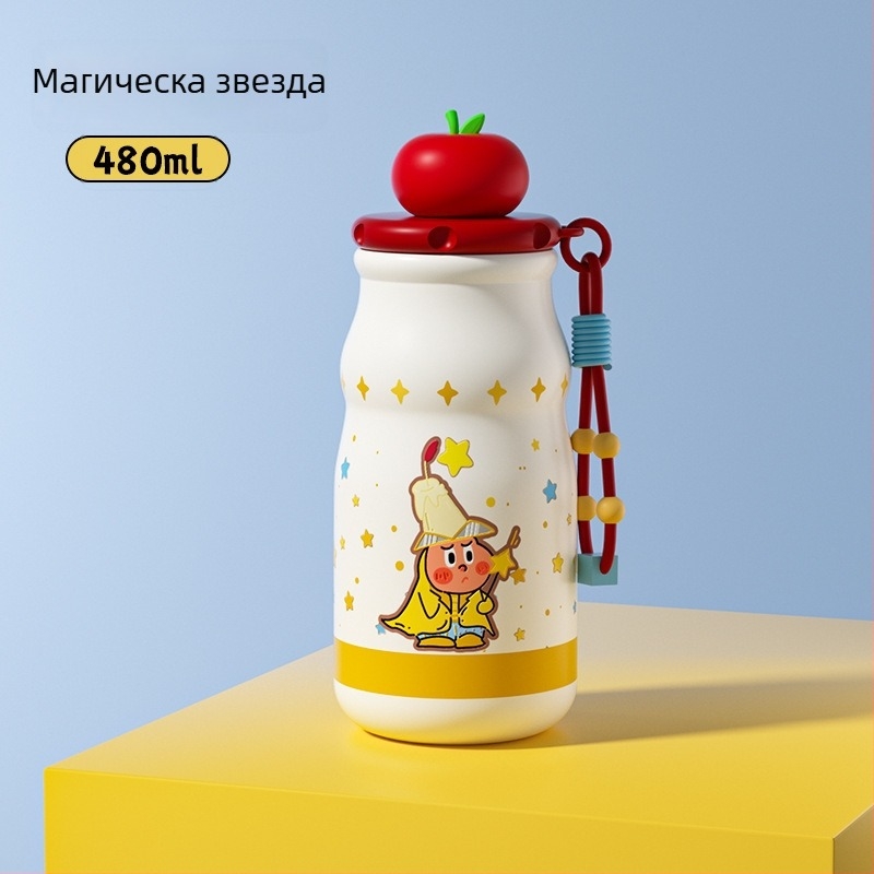 Из isolirana chasha s slamка i chayna tсedka – vътрешност 316 неръждаема стомана, външен корпус 304 неръждаема стомана, 6–12 часа изолация