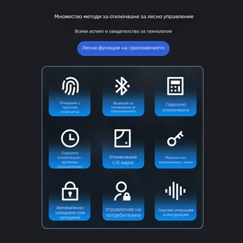 Умна брава за врата от неръждаема стомана с пръстов отпечатък и паролна защита, водоустойчива за външно ползване (Модел: G105; Импорт: Не; Обработка и персонализация: Не)