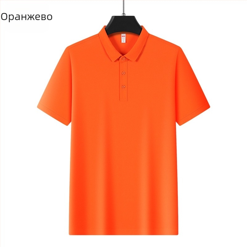 Мъжка поло риза от ледена коприна, къси ръкави, 96% полиестер