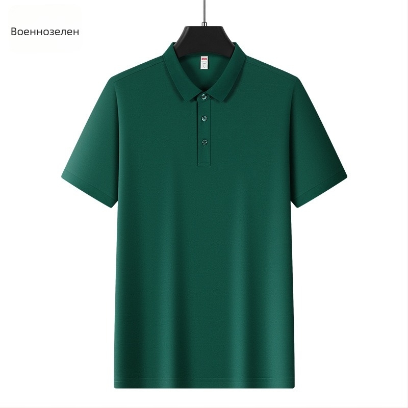 Мъжка поло риза от ледена коприна, къси ръкави, 96% полиестер