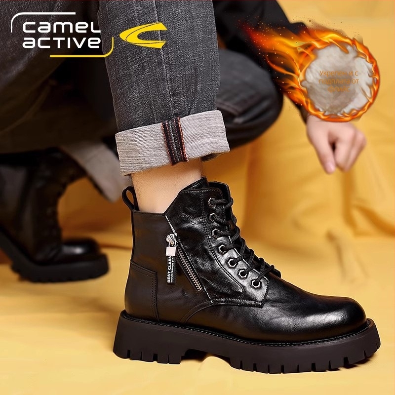 Martin ботуши за мъже, средно високи, горна част от овча кожа, подплата от вълна и кашмир