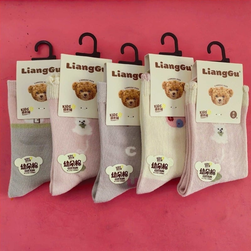 Детски памучни чорапи с жакардова шарка, дишащи и попиване на пот, средна дължина на тръбата, унисекс, за зимата.