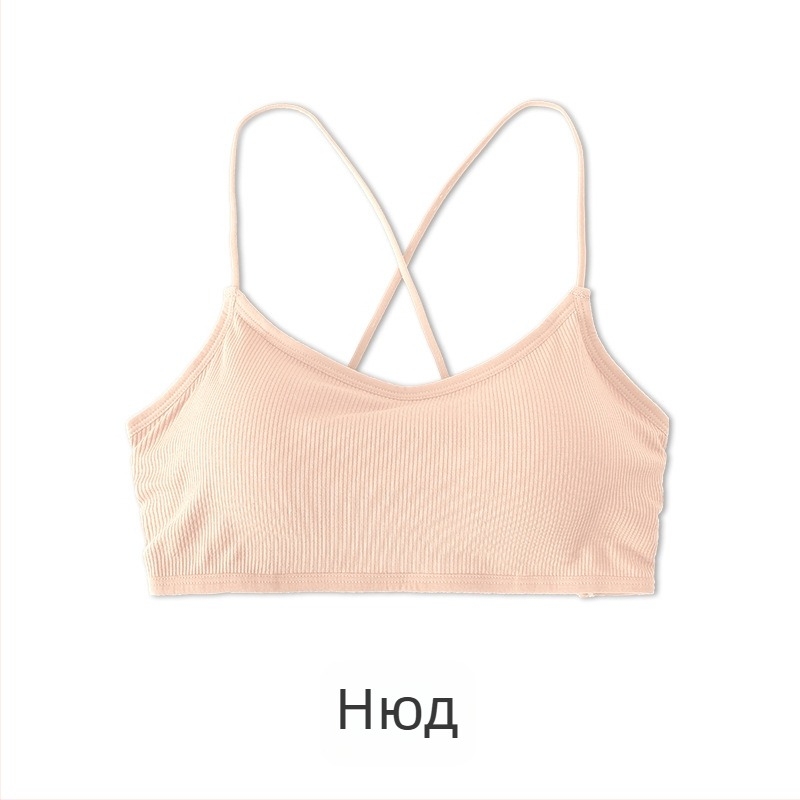 Вискозен бюстгъртник тип chest-wrap / Tube Top с пълни чашки, формовани чашки (горна тънка, долна по-дебела) и дишаща опора