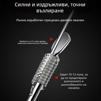 Риболовна кука - двойна кука със Sleeve дизайн (Jinhaixi/Izu), за речно ловене, бодлива, пакет 100 бр