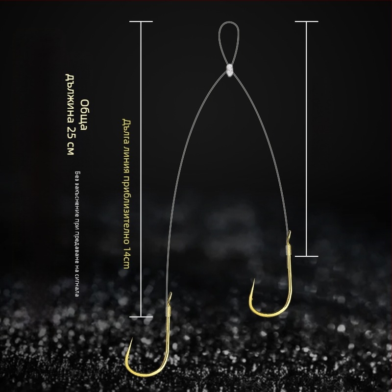 Риболовна кука - двойна кука със Sleeve дизайн (Jinhaixi/Izu), за речно ловене, бодлива, пакет 100 бр