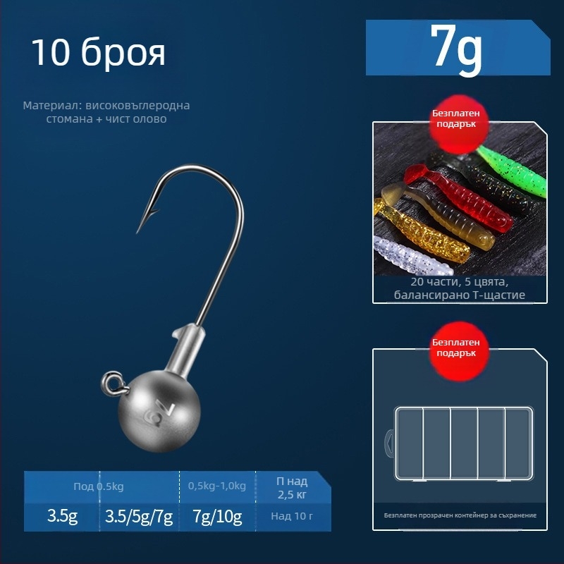 Lead Head Hook №3 – барбована, за риболов в резервоар, 50 000 броя