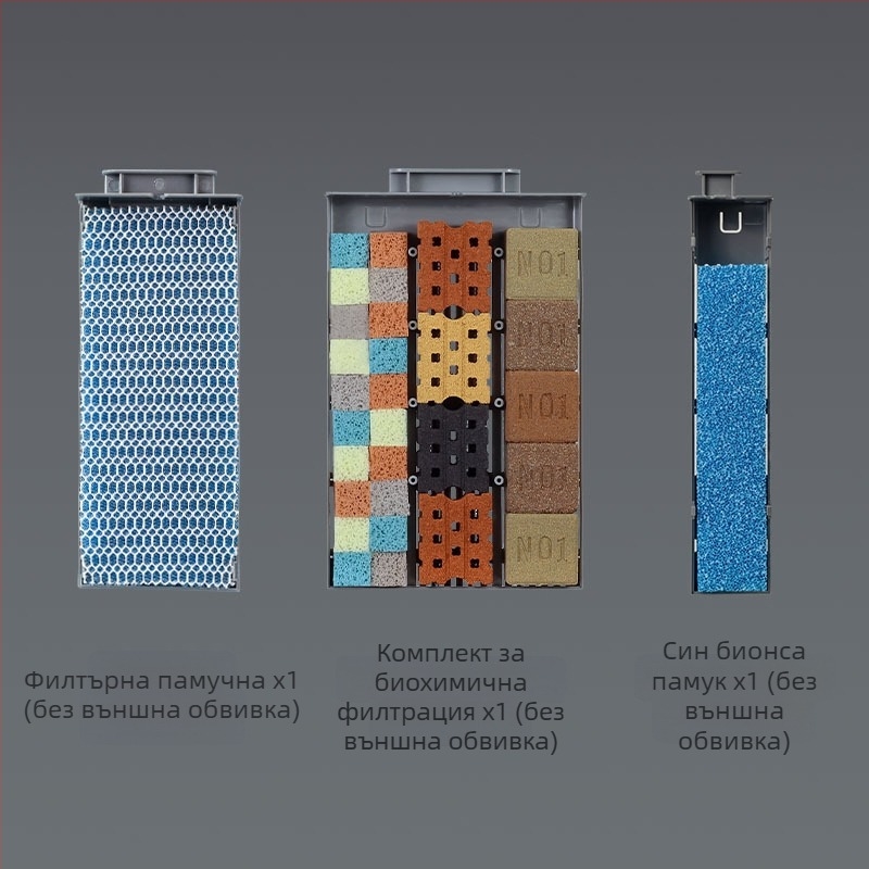 Филтрационен модул за Xiaomi смарт аквариум – обновление на филтрацията с физическо-биохимична нагревателна камера, пълен комплект аксесоари