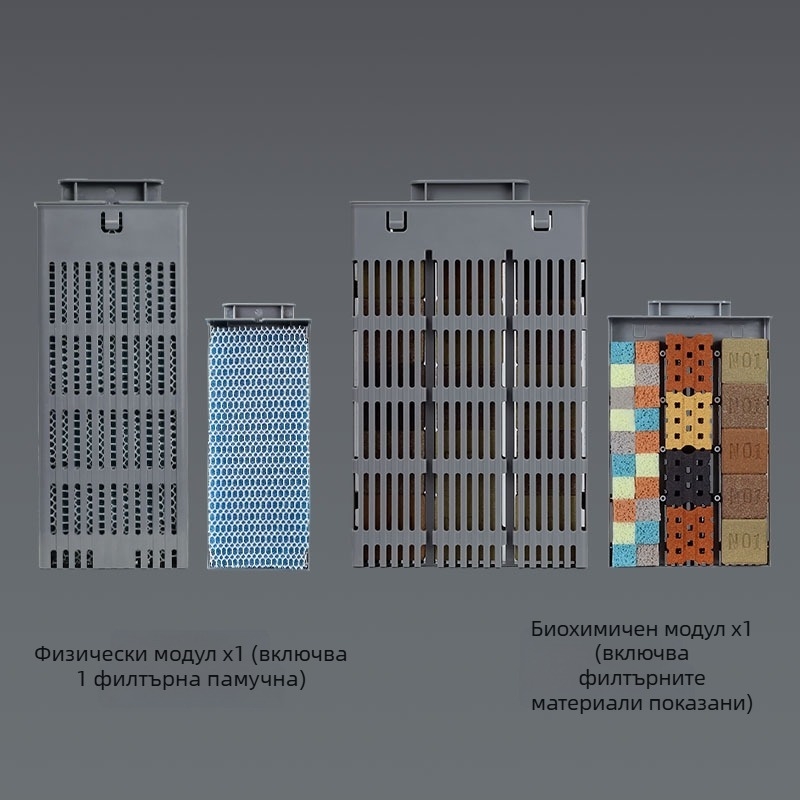 Филтрационен модул за Xiaomi смарт аквариум – обновление на филтрацията с физическо-биохимична нагревателна камера, пълен комплект аксесоари