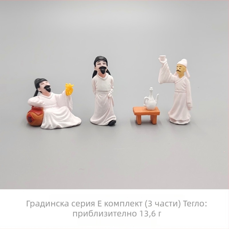 Миниатюрна ландшафтна украса от смола – античен стил градина с павилион, лотос, езерце и арков мост (Материал: смола; Тип материал: пластмаса, смола; Категория: занаяти от смола; Стил: карикатурен)