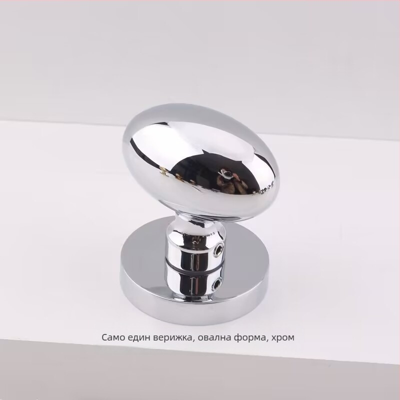 Едностранна топковидна дръжка за скрити врати, кръгла, лукс стил; за телевизионен шкаф; материал: цинкова сплав; повърхност: електропокритие; модел: едностранна топковидна дръжка