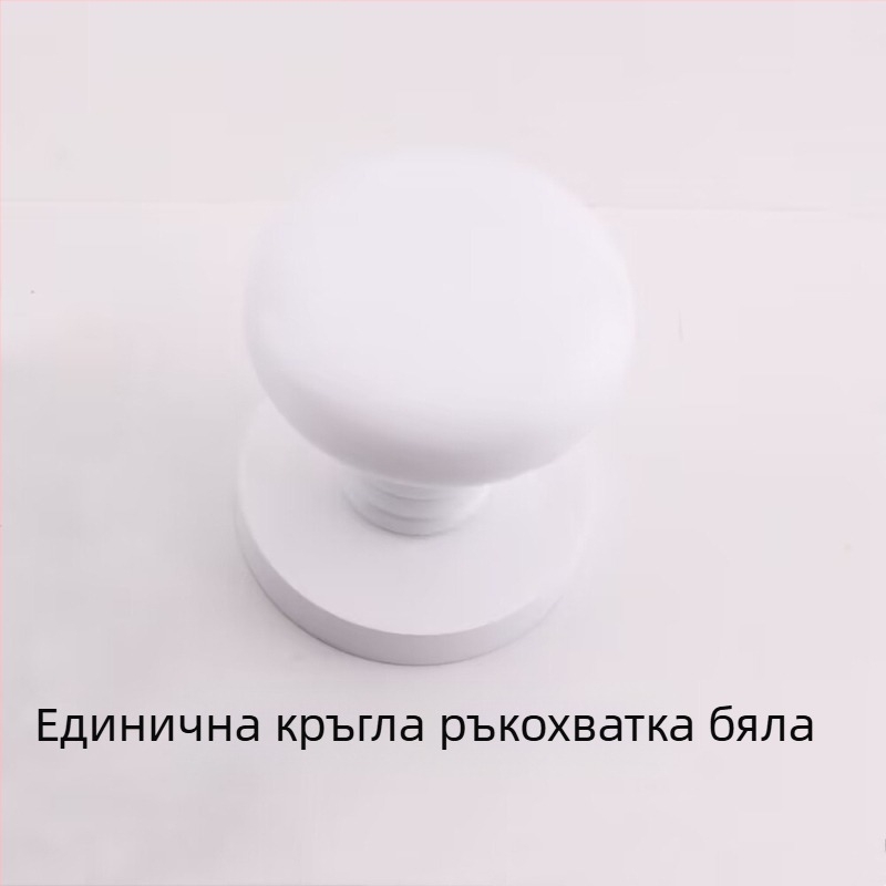 Едностранна топковидна дръжка за скрити врати, кръгла, лукс стил; за телевизионен шкаф; материал: цинкова сплав; повърхност: електропокритие; модел: едностранна топковидна дръжка