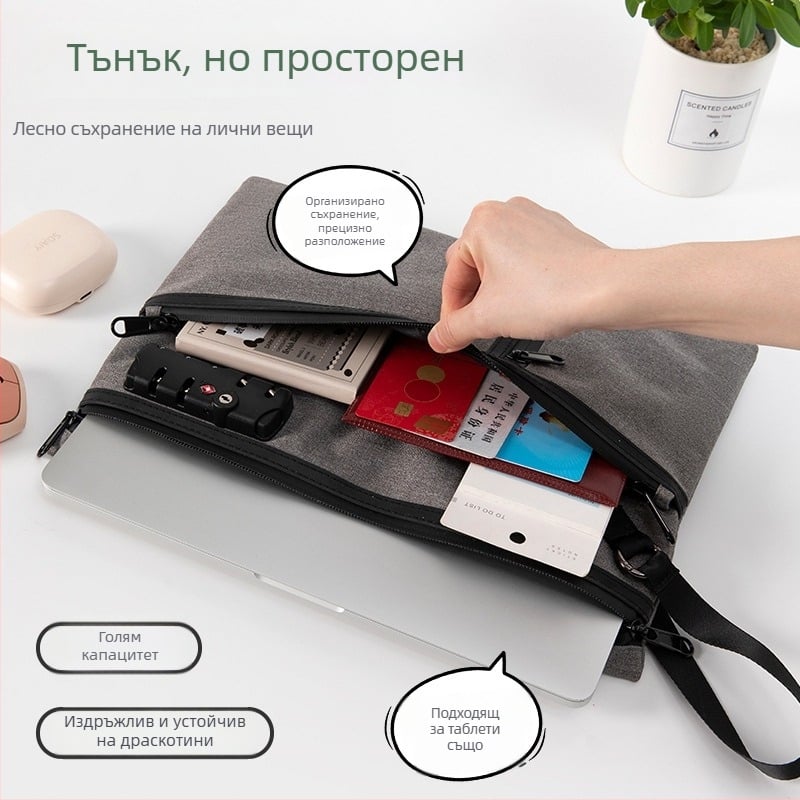 Sikadi Passport & Document Holder — Oxford Cloth, Anti-theft, Waterproof, Breathable, Polyester Lining