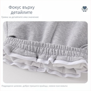 Детски момичешки кърдюрови панталони с заешка козина, тематика My Melody и Kuromi, корейски стил, пролет 2025 – възраст 3–8 години.