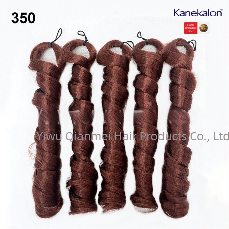 Перука с 5x френч къдрици, средна дължина, 240 g Kanekalon, естествен стил