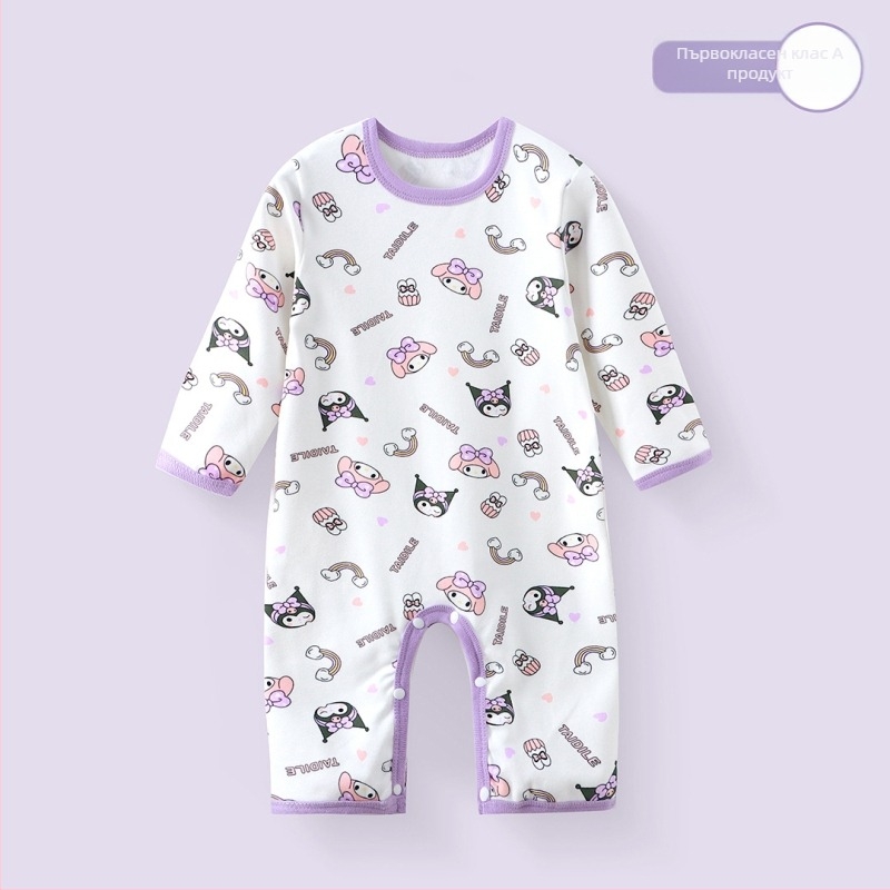 Гащеризон за новородени с дълги ръкави, пуловер, Derong 95% полиестер, за пролет и есен