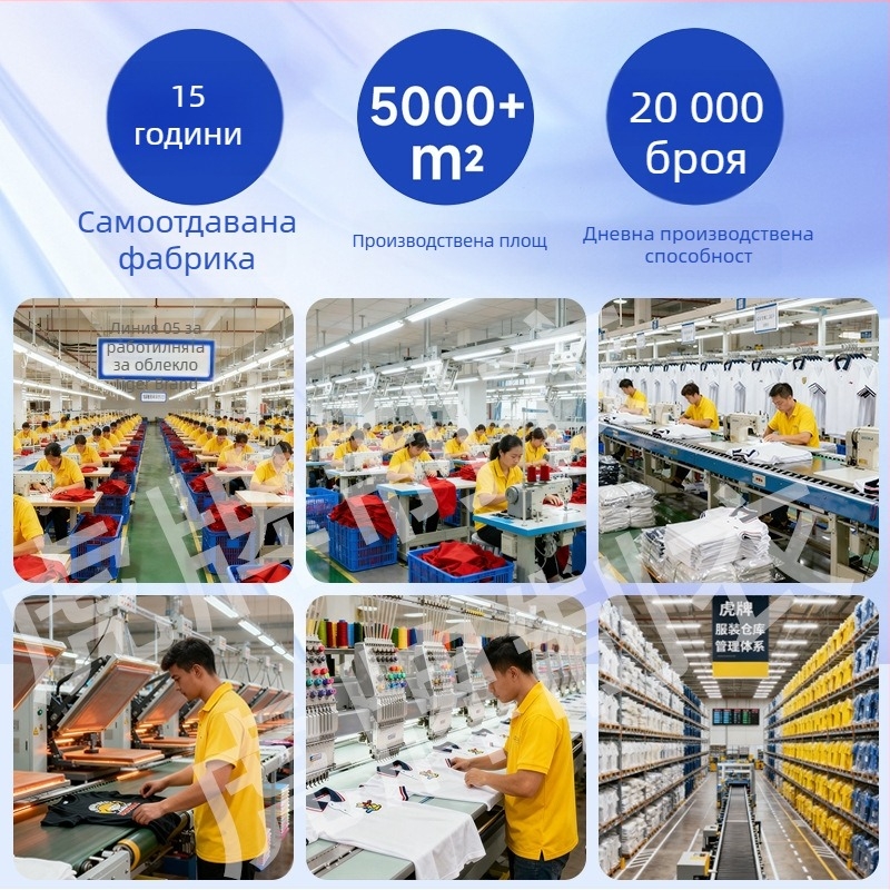 Поло риза с бродирано рекламно лого, къс ръкав, памучна материя, тесен крой, летно работно облекло