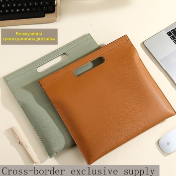 Чанта за документи с голям капацитет – PU материал, преносима делова папка за срещи