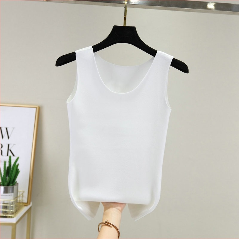 Женска термална жилетка, подплатена с флийс, безшевна, кръгло деколте, дебела полиестерна материя