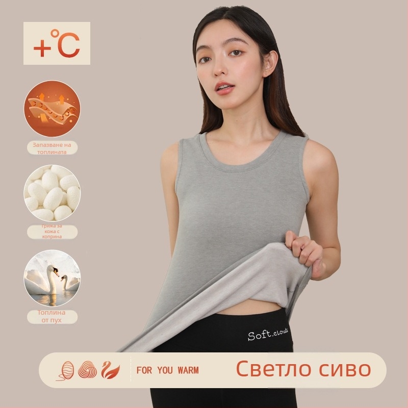 Термичен дамски жилет - двойнослоен, дебелина 201-250 г/м², съдържание на основния материал 70-80%