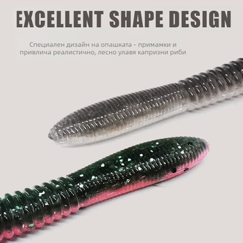 Риболовна кука с оловна глава, без шипове, размер No. 2.5, за морски брегов риболов