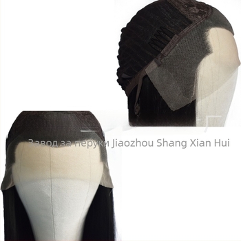 COS перука за мъжки античен костюм, дълга права коса, високотемпературни нишки, предна дантела, предно ръчно тъкане