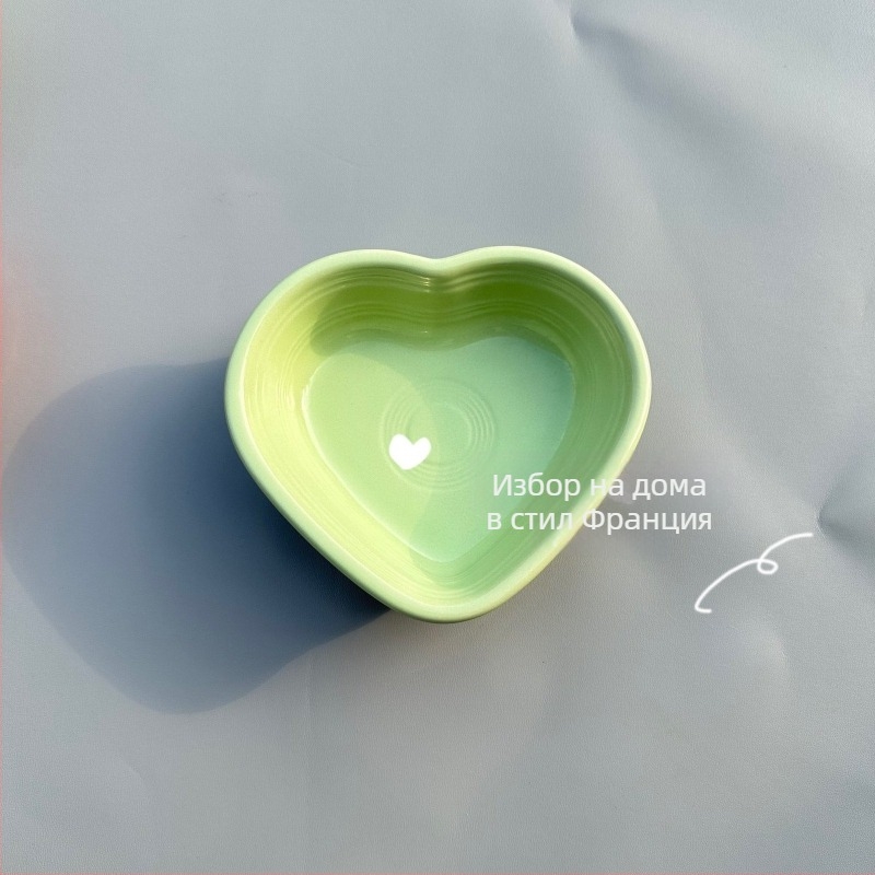 Сърцевидна керамична купа за домашни любимци за котки и малки кучета