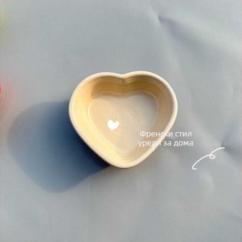 Сърцевидна керамична купа за домашни любимци за котки и малки кучета