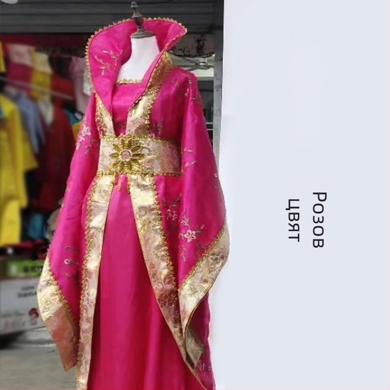 Gusu Love Етно-танцова рокля за жени – рокля принцеса-фея с дълга шлейка, 100% полиестер основен плат, смес от химически влакна, лято 2022