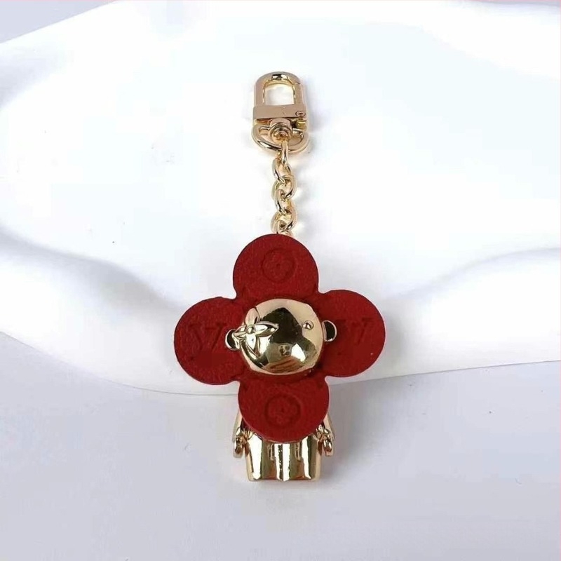 Сплавна висулка за раница с четирилистна детелина и ключодържател — метален талисман за чанти