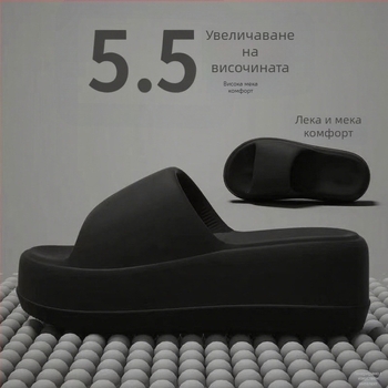 Дамски EVA чехли с дебел под, квадратен нос, прост стил, MT.MIT, лято 2024