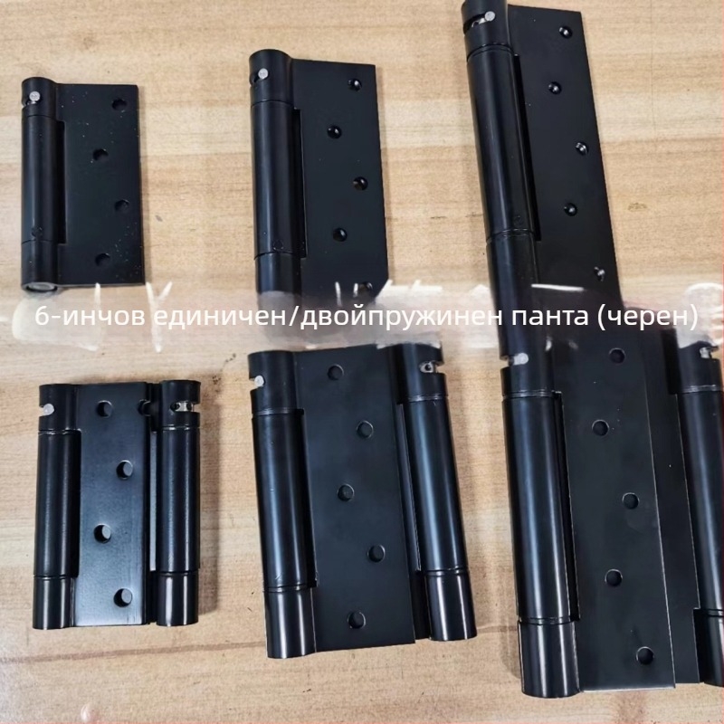 Пружинна панта, неръждаема стомана, четкана повърхност, двупосочно отваряне, автоматично затваряне