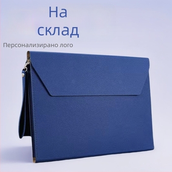 A4 документна чанта за офис, PU материал, стил вакуумна катарама, триизмерна форма (Материал: PU; Стил: вакуумна катарама; Форма: триизмерна)