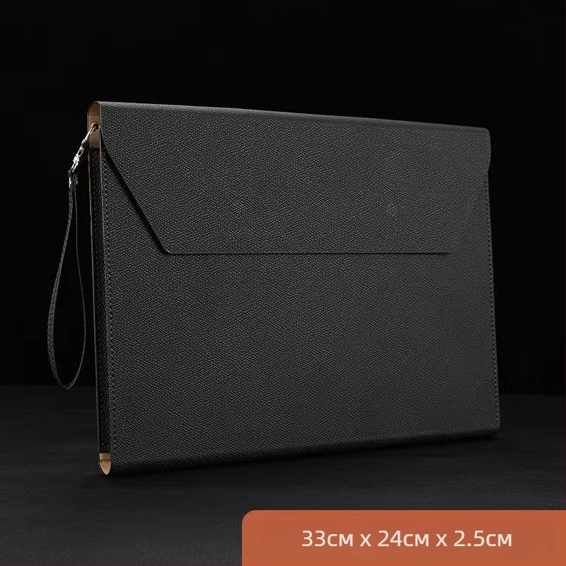 A4 документна чанта за офис, PU материал, стил вакуумна катарама, триизмерна форма (Материал: PU; Стил: вакуумна катарама; Форма: триизмерна)