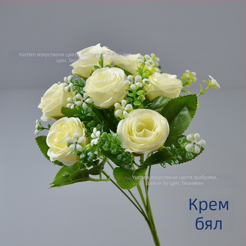 Букет Yu Chen от копринени рози — изкуствени рози, стилизирани стъбла чрез инжекционно формоване